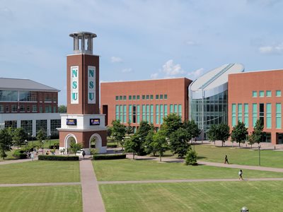 Norfolk State University campus clock tower